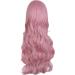 MapofBeauty 28/70cm Long Curly Pink Wig for Women - Charming Full Hair - Buy Online on SooperMarket.com