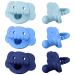 Silicone Pacifier Soother Baby Pacifier with Collapsible Handle and 2 Holes for Added Safety Food Grade Soother BPA Free 6-18 Months Old (6Pack Sports Color)