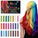 AOOWU 24 Colors Hair Chalk Temporary Hair Color Chalk for Girls Kids Safe Non-Toxic Washable Hair Dye Hair Chalk Pens Hair Color Dyeing Tool for Halloween Christmas New Year Party Cosplay 24 pcs