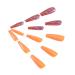 Brishow Long Coffin Fake Nails - Orange Acrylic Ballerina Stick-On Nails | 24PCs for Women & Girls - International Shipping - Buy Online on SooperMarket.com