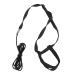 Psopp bird dishes and leash for parrot adjustable bird dishes PAPPAGES-FREILLEINE with adjustable buckle for grayka cadu black L