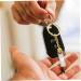 Mini Refillable Glass Bottle Pendant Perfume Keychain - Travel-Friendly Zinc Alloy Key Fob - Buy Online on SooperMarket.com