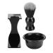3 Piece Beard Shaving Brush Bowl Holder Set - Men's Beard Grooming Tool for Perfect Face Hairstyle - Buy Online on SooperMarket.com