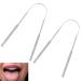 Stainless Steel Tongue Scraper - Effective Bad Breath Treatment for Adults | Robust Metal Tongue Cleaner for a Fresh Mouth - Buy Online on SooperMarket.com