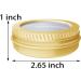 20 Pcs 2oz Aluminum Tin Jars with Clear Screw Lid - Refillable Containers for Lip Balm, Cream, Gold - Cosmetics Storage - Buy Online on SooperMarket.com
