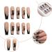 Luvadeyo 24Pcs Press on Nails - Medium Length Acrylic Ballet French Dragon Nails | Fast International Shipping - Buy Online on SooperMarket.com