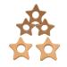 Cartoon Wood Star Teether: Natural Beech Wooden Animal Shape DIY Necklace Pendant (10pcs) - Buy Online on SooperMarket.com
