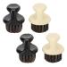4 Pieces Ankle Must Cuttarbar Hair Shaving Brush Set for Men | Soft Bristles & Handle | Hairdressing Salon & Home Use Accessories - Buy Online on SooperMarket.com