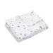 Miracle Baby muslin blanket swaddle Cotton Summer 110x150cm 115x150cm for Boys Girls Grey Starsa Layer 115 x 150 cm
