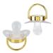 Flexible BPA-Free Silicone Pacifier Set for 0-6 Months - 4 Curved Binkies - Buy Online on SooperMarket.com