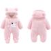 Newborn Cartoon Bear Snowsuit | Baby Winter Coat Romper | Eurobuy Pink 6-9 Months - Buy Online on SooperMarket.com