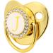 Marhynchus Gold Baby Pacifier & Clip - Soft Silicone Ergonomic for 6-18 Months (Letter J) - Buy Online on SooperMarket.com