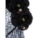 Prosy Halloween Rose Flower Headband Black Veil Horror Skull Costume Gothic Bride Veil Fancy Dress Headwear Accessories for Girls (Black) - Buy Online on SooperMarket.com