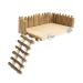 Topiky hamster guinea pig toy Nitangel hamster house climbing conductor wooden bridge door fence hamster cake stuff hamster rat racing mouse mouse cage accessories platform with ladder (screw type)