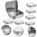 STOBOK 10pcs Boxes Mini Storage Tin Box The Christmas Candle Small Tin with Lid Storage Boxes with Lids Jar Silver 6.00X4.70X1.50CM - Buy Online on SooperMarket.com