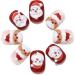 Brishow Christmas False Snow Press on Nails - Antler Short Red Fake Nails 24pcs - Buy Online on SooperMarket.com