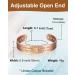 EnerCoppeX Copper Magnetic Bracelet for Women - Detox Jewelry with 3500 Gauss Magnet (CPB-2051T) - Buy Online on SooperMarket.com