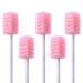 100 Pcs Disposable Mouth Swabs Sponge  BVN Oral Swabs  Oral Care Swabs Disposable  Mouth Swabs  Unflavored and Sterile Disposable Dental Swabsticks for Mouth Cleaning  Pink 100 Pcs Pink Tooth Shape
