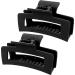2 Pack Matte Square Claw Clips 3.5 Inch Medium Hair Clamps - Non-slip & Fashionable Hair Accessories for Women and Girls - Buy Online on SooperMarket.com