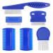 KQNM 6-part set flea ridge dog cat dog flea comb flea comb for cats pet tearing stain remover kamm set pet dog cat care comb