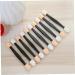 FOYTOKI 100 Pcs Cosmetic Eyeshadow Eyeshadow Brush Eyeshadow Makeup Double Head Eyeshadow Black Size 2 Black - Buy Online on SooperMarket.com