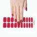 Foyute Semi Cured Gel Nail Strips 20 Pcs Soft Self-Adhesive Gel Nail Polish Wraps Sticker for Salon-Quality Manicure Set Long Lasting Easy to Apply & Remove Nail File & Wooden Stick (Red) - Buy Online on SooperMarket.com