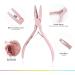 EHDIS Hair Extensions Tools Kit 2 Stainless Steel Pliers for Hair Apply&Remove Micro Ring Loop 2 Loop Needle Threader Pulling Hook 2 Clip Multi Functional Hair Extension Tool Pink - Buy Online on SooperMarket.com