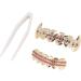 Gold Teeth Brace Set Hip Hop Punk Custom Fit Metal Teeth Decoration Jewelry Gold Teeth Grillz Oral Pain ReliefOral Care() - Buy Online on SooperMarket.com