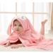 Gneliwm Baby Hooded Bath Towel Swaddle Wrap Blanket - Ultra Soft Absorbent Coral Velvet Poncho for Newborn, Infant, Toddler - Pink Rabbit - Buy Online on SooperMarket.com