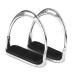 ZXAZX 1 Pair Lightweight Safety Irons Stirrups Black Rubber Treads Suit for Horse Riding Equestrian Accessories