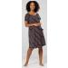 HAPPY MAMA Maternity Nursing Gown Nightshirt 1029 - Navy & Orange Stripes - Buy Online on SooperMarket.com