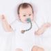 Meanus Silicone Pacifier Chain - 2-in-1 Holder & Biting Ring for Babies | BPA Free 2 Pack (Sand + Light Gray) - Buy Online on SooperMarket.com
