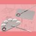Sanwood Stainless Steel Make-Up Palette | Large Square Nail Art Mixing Plate for Foundation | Multi-Functional Cosmetic Artist Tool - Buy Online on SooperMarket.com