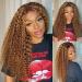 CYNOSURE 26 Curly Honey Blond Ombre Highlight Lace Front Human Hair Wig - Pre Plucked & Invisible - Women's 26 Inch - Buy Online on SooperMarket.com