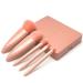 MJ JOMAY Mini Makeup Brush Set with Mirror - Professional Travel Set for Face, Eyebrow, Blush, and Lip Gloss - Pink - Buy Online on SooperMarket.com