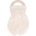 Alomejor Baby Wooden Teething Ring - Soothing Cotton Gauze Handle Ears Design Beige - Safe & Natural Infant Relief - Buy Online on SooperMarket.com