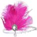GENBREE 1920s Flapper Headpiece - Rose Red Feather Rhinestone Gatsby Headband for Women - Buy Online on SooperMarket.com