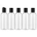 Owlyee 3.4oz Travel Bottle with Disc Top Flip Cap (5PCS) Empty Plastic Container for Shampoo, Lotion, Soap (100ml, Clear) 5pcs Clear