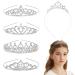 FHDUSRYO 6Pcs Girls Crystal Tiara Crown  Princess Silver Rhinestone Tiara  Bride Crown Headband Hair Accessories for Women Birthday Wedding Prom Costume Party Pageant