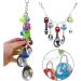 Ycnpeatt 1Piece Bird Swing Toys Parrot Hanging Chewing Toys for Parakeet Cockatiel Conure Cockatoo Macaw African Greys Parrot Cage Toys Blue - Buy Online on SooperMarket.com