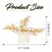 Handcess Bridal Wedding Hair Comb Gold Pearls Hairpiece Leaf Bridal Side Combs Wedding Hair Accessories for Women and Girls - Buy Online on SooperMarket.com