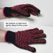 LEEQ 2 Pieces Heat Resistant Gloves Silicone Non-Slip Gloves for Hair Styling Curling Iron Fit All Hand Sizes (Rose red Silicone dots) - Buy Online on SooperMarket.com