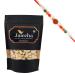 Jaiccha Ghasitaram Rakhi Gifts for Brothers Rakhi Dryfruits - Goan Cashews 200 GMS in Black Paper Pouch with Rudraksh Rakhi