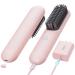 TYMO Cordless Hair Straightener Brush - Porta PRO Portable Straightening Brush for Travel Mini Ionic Hot Comb Straightener for Women Lightweight on-The-go Cordless and Fast Charger Dual Power
