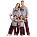 IFFEI Christmas Pyjamas Matching Family Pajamas Sets Xmas Pjs Letter Print Tops and Plaid Pants Sleepwear Nightwear for Women Men Kids Baby Pet Baby 9-12 Months Grey/Truck
