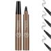 Waterproof Natural Eyebrow Pencil Precision Eyebrow Pencil Natural Fine Stroke Microblade Eyebrow Pencil Create Natural Eyebrows Easily Beautiful and Long-Lasting Waterproof Eyebrow Pencil Dark Brown