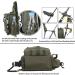 YVLEEN Fishing Tackle Backpack with Rod Holder | Water-Resistant Fishing Gear Bag for Men | Army Green | Standard Size 11.8x8.6x4.3inch - Buy Online on SooperMarket.com