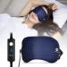 Heated Eye Mask, Warm Eye Compress Mask for Dry Eyes,100% Silk Sleep Mask, Adjustable Temp, USB Port, Heated Eye Mask for Dry Eyes Electric, Puffy Eye Relief Mask, Dry Eye Relief Mask Blue
