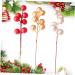 ABOOFAN 60 Pcs Christmas Fruit Christmas Decorations Christmas Holly Berries Christmas Berry Stems Winter Light House Decorations for Home Christmas Tree Fake Berry Foam Red Fruit Wreath Redx3pcs 17x3cmx3pcs - Buy Online on SooperMarket.com
