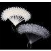 yueton 2 Sets 240 Tips White and Transparent Nail Art Design Plastic Polish Board Display Practice Sticks Wheel with Metal Split Ring Holder